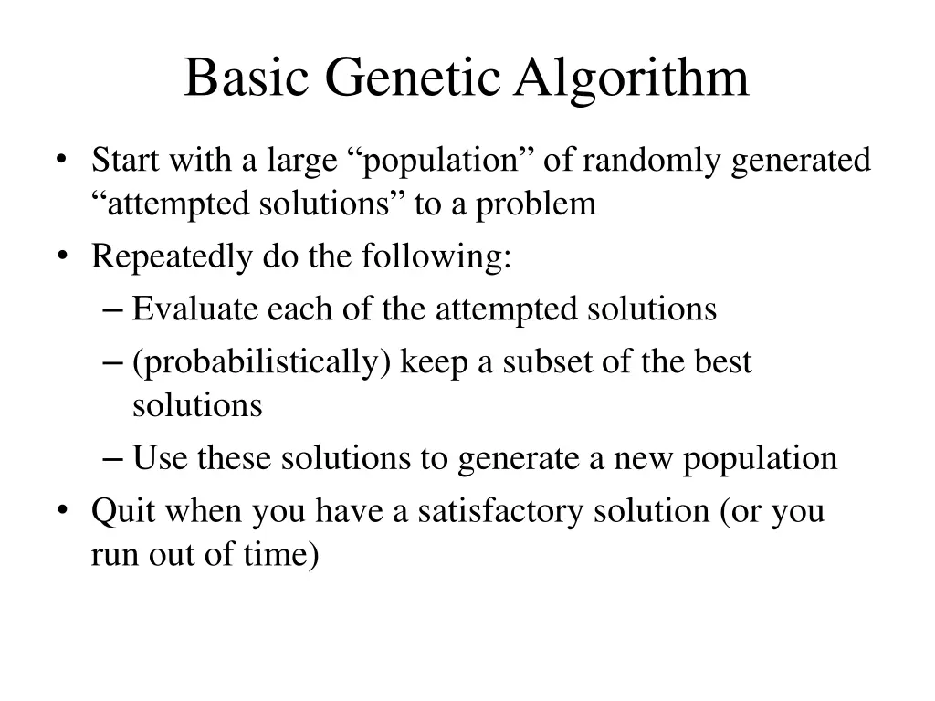 basic geneticalgorithm