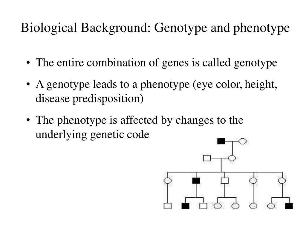 biological background genotype and phenotype