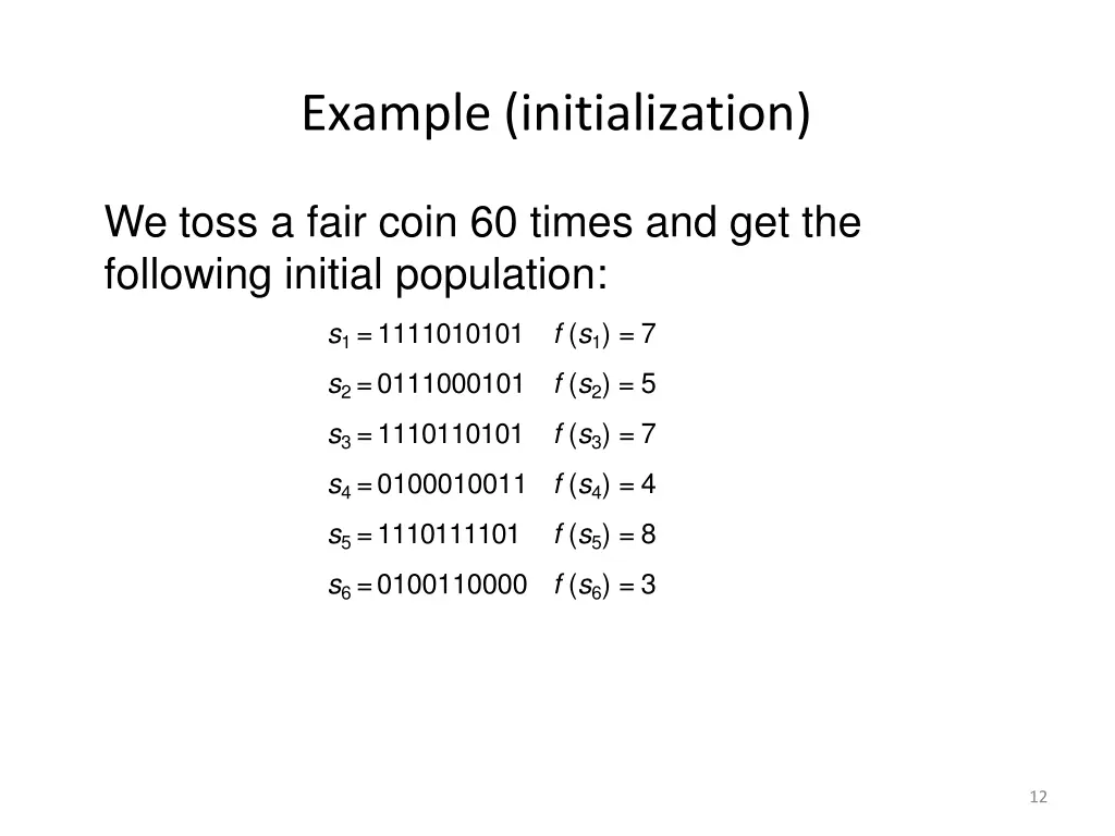 example initialization