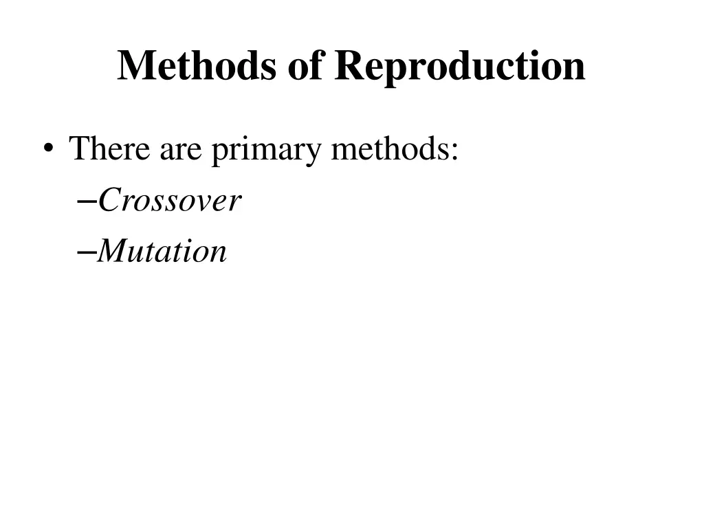 methods of reproduction