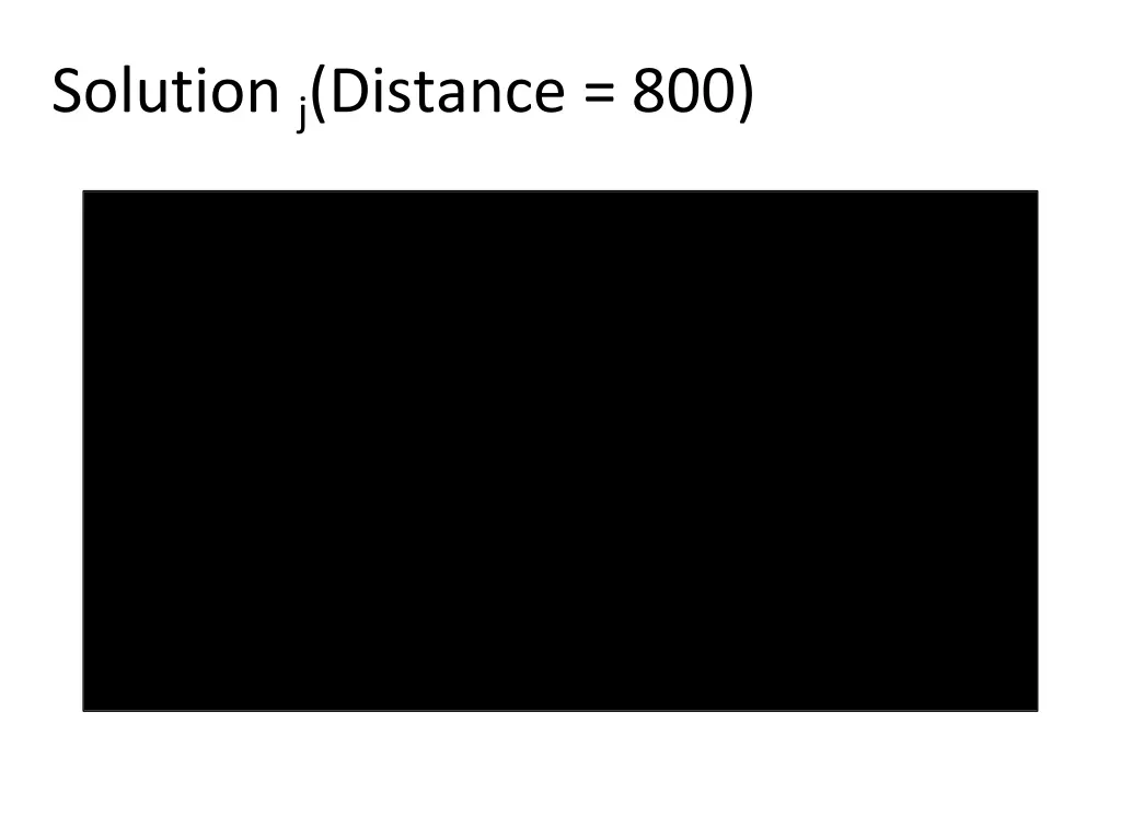 solution j distance 800