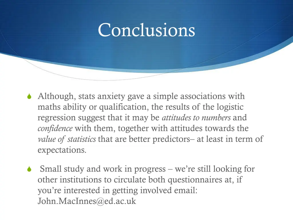 conclusions