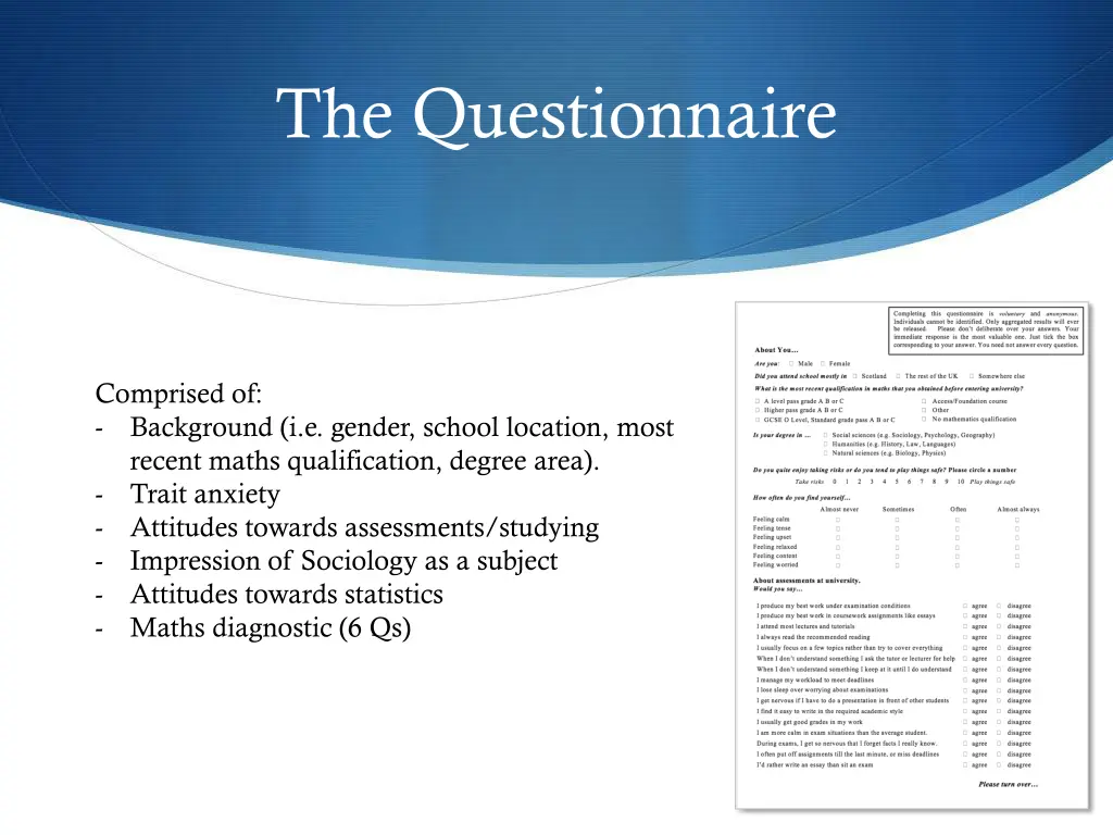 the questionnaire