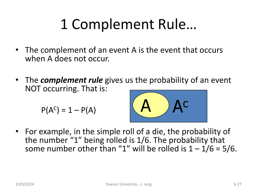 1 complement rule