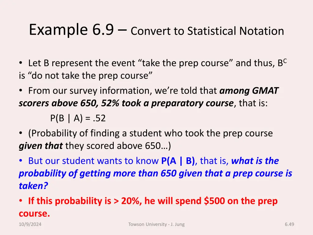 example 6 9 convert to statistical notation 1