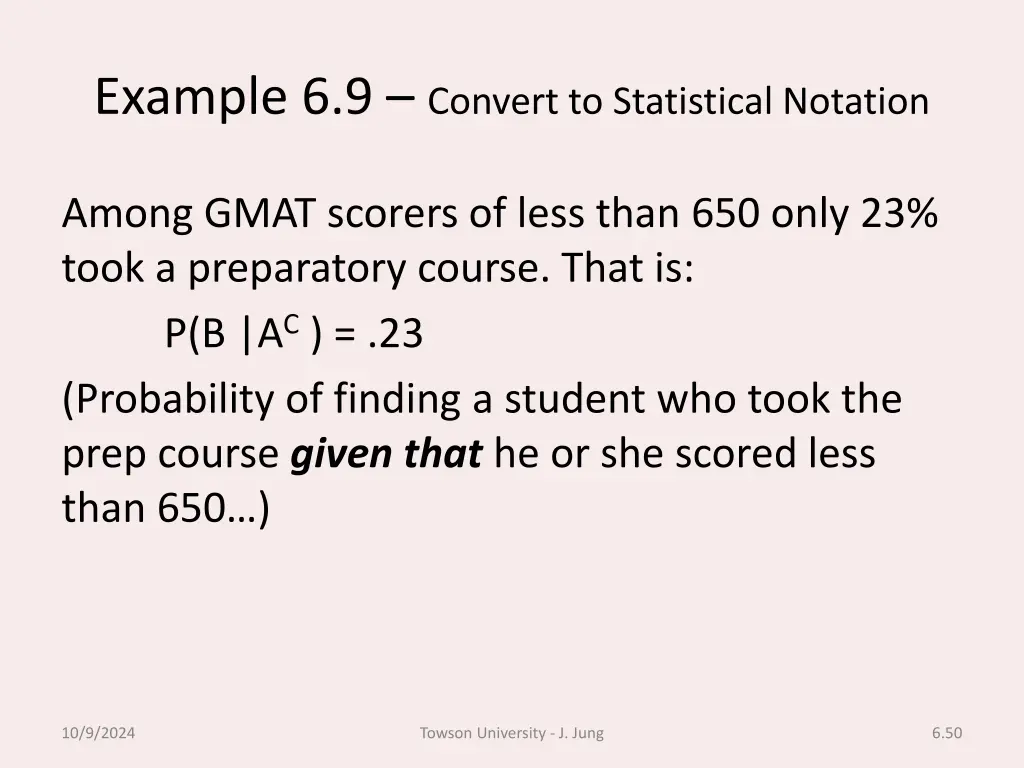 example 6 9 convert to statistical notation 2