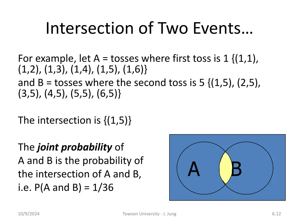 intersection of two events 1