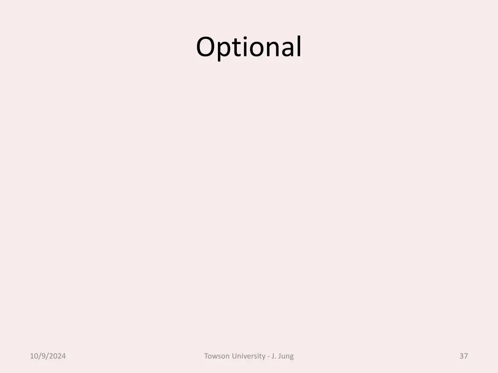 optional