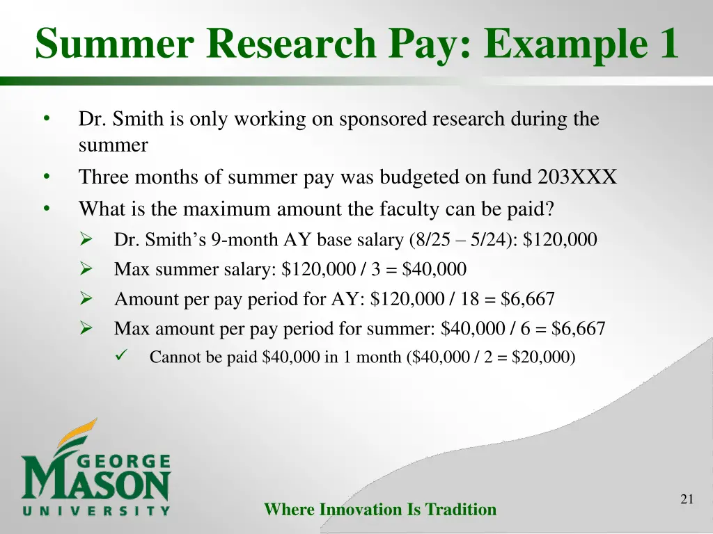 summer research pay example 1