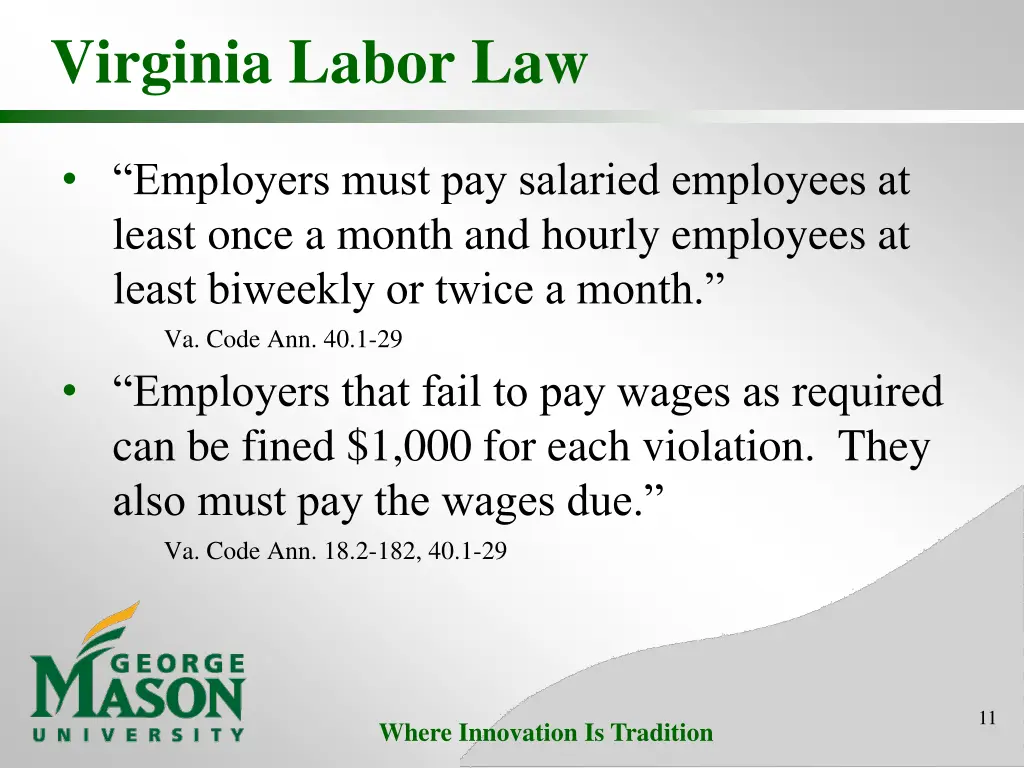 virginia labor law