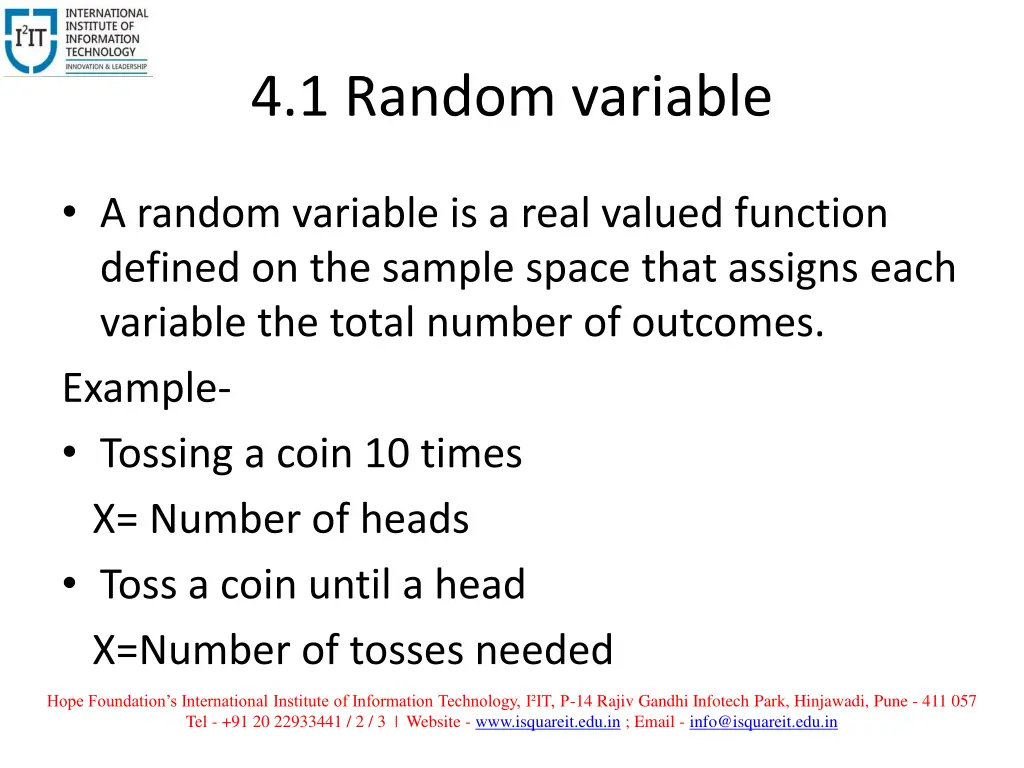 4 1 random variable