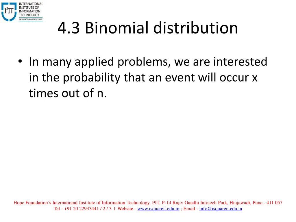 4 3 binomial distribution