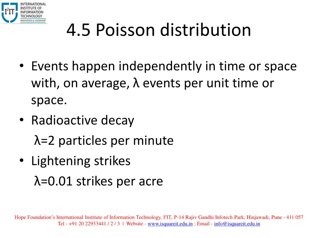 4 5 poisson distribution