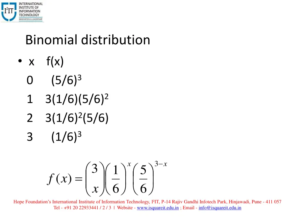 binomial distribution