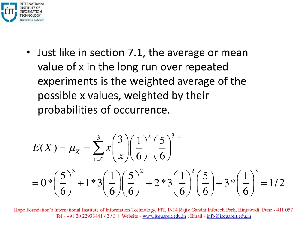 just like in section 7 1 the average or mean