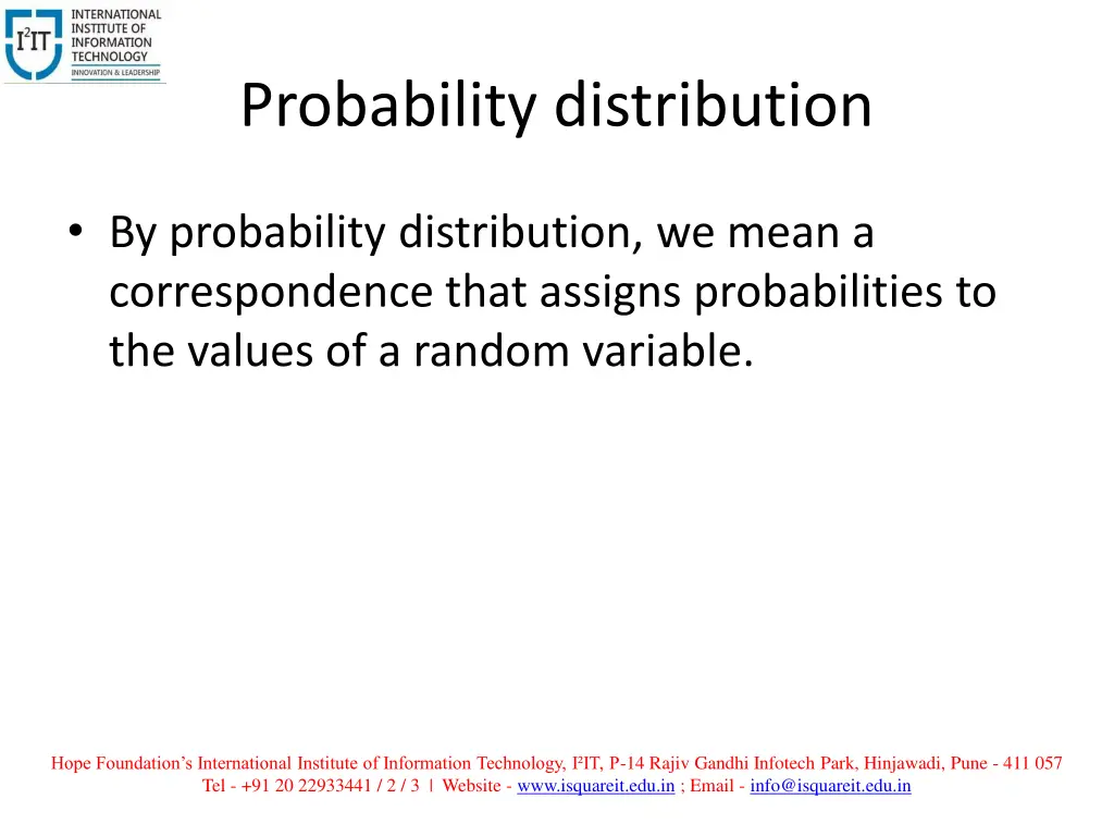 probability distribution