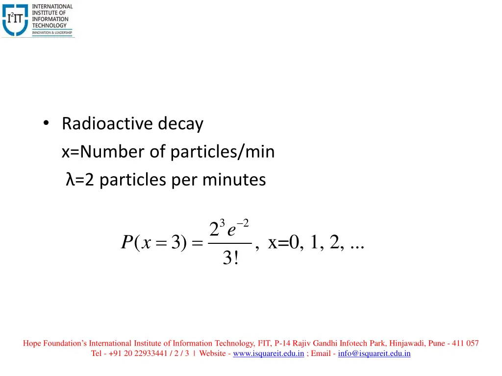 radioactive decay x number of particles