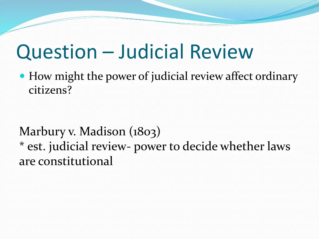 question judicial review