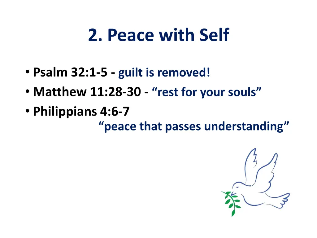 2 peace with self