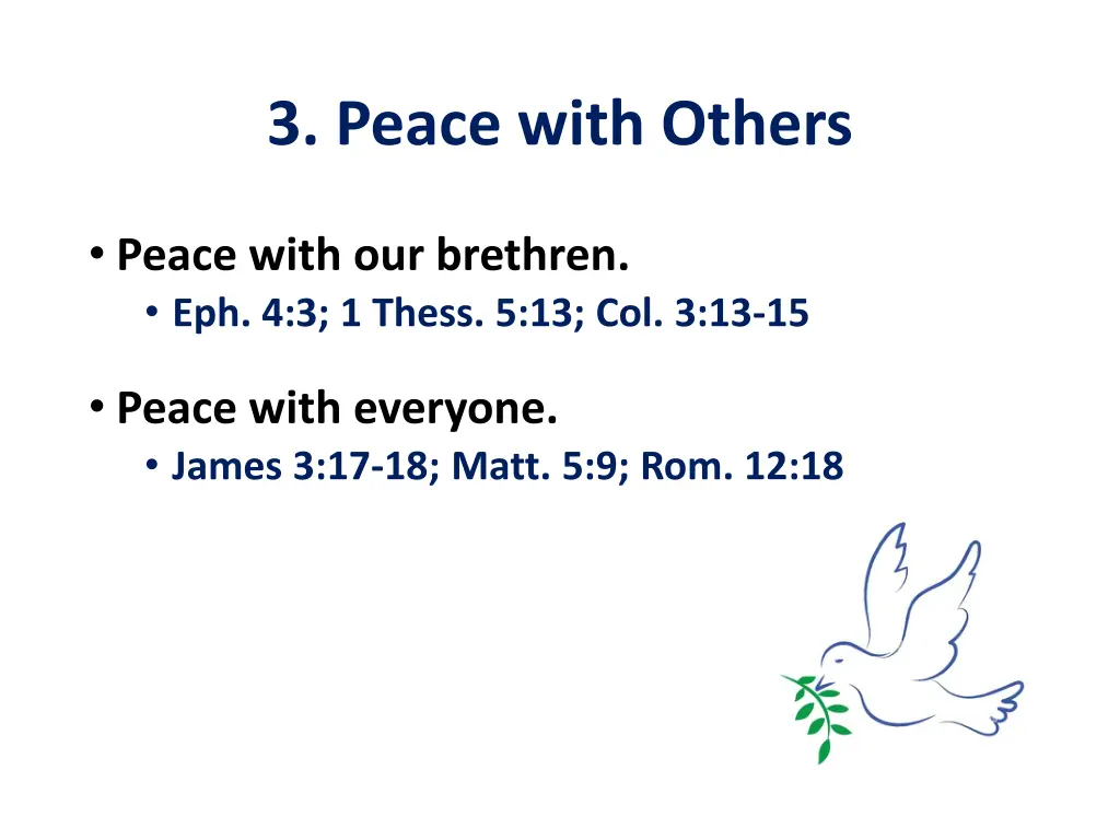 3 peace with others