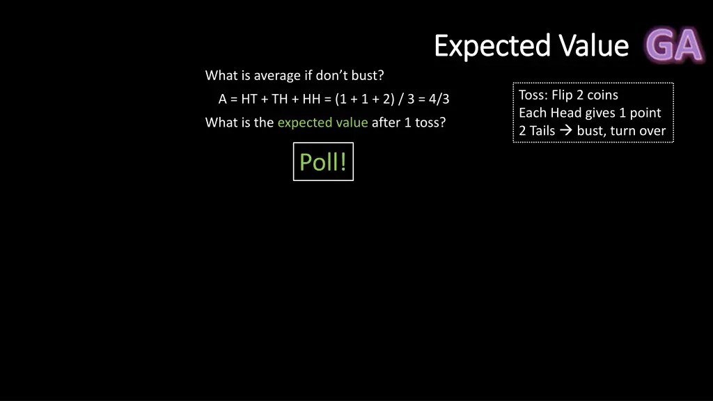 expected value expected value 1