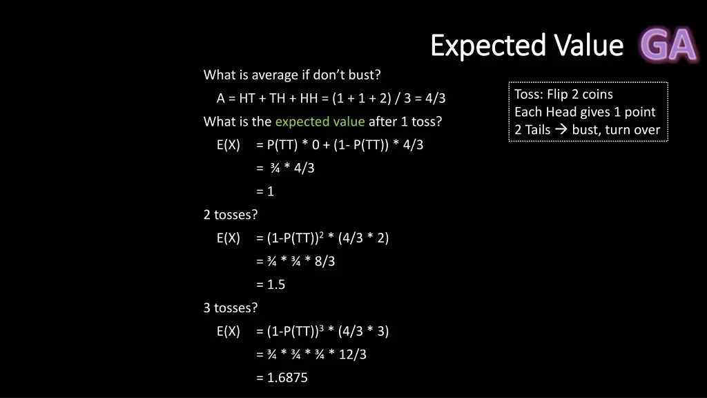 expected value expected value 4