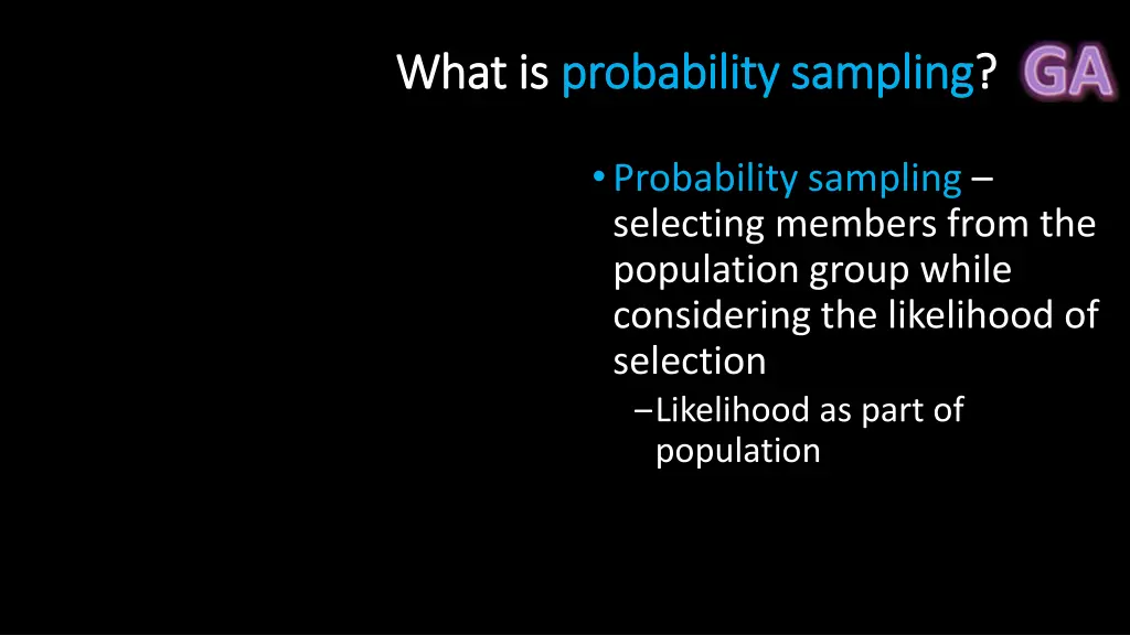 what is what is probability sampling probability 1