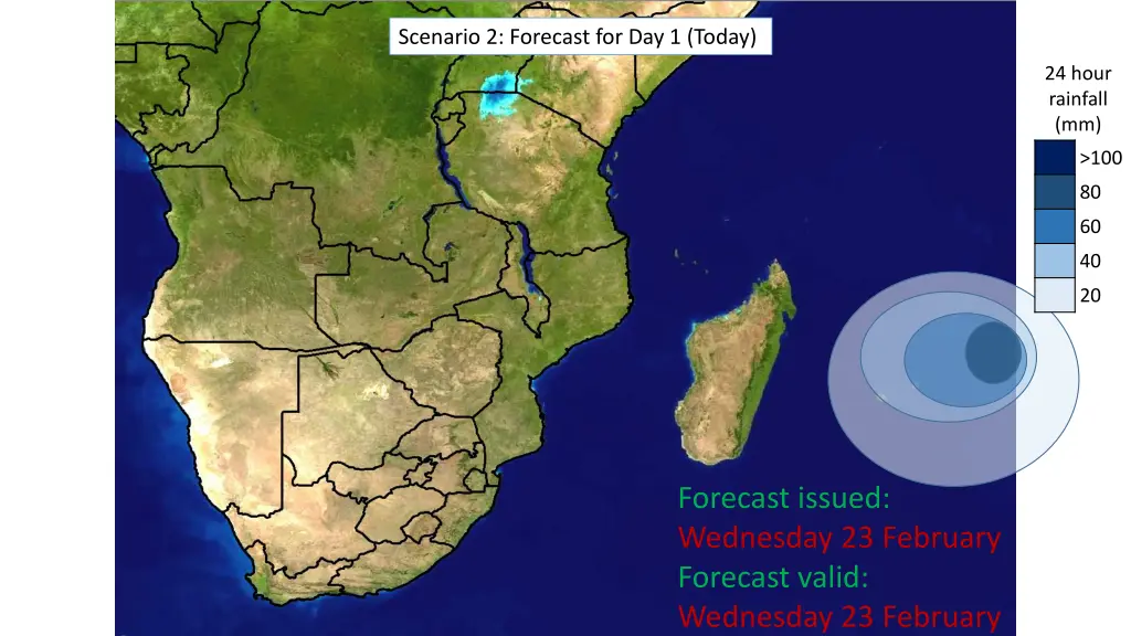 scenario 2 forecast for day 1 today