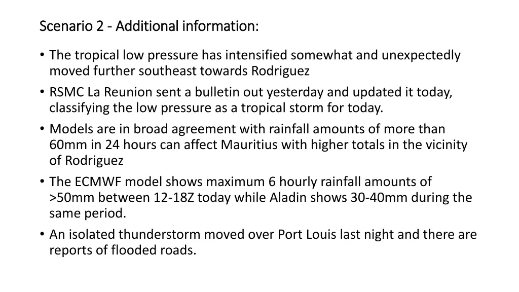 scenario 2 scenario 2 additional information