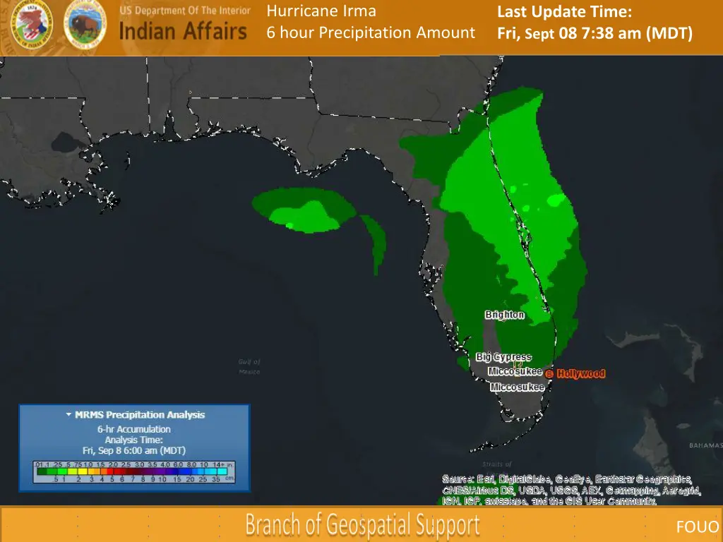 hurricane irma 6 hour precipitation amount