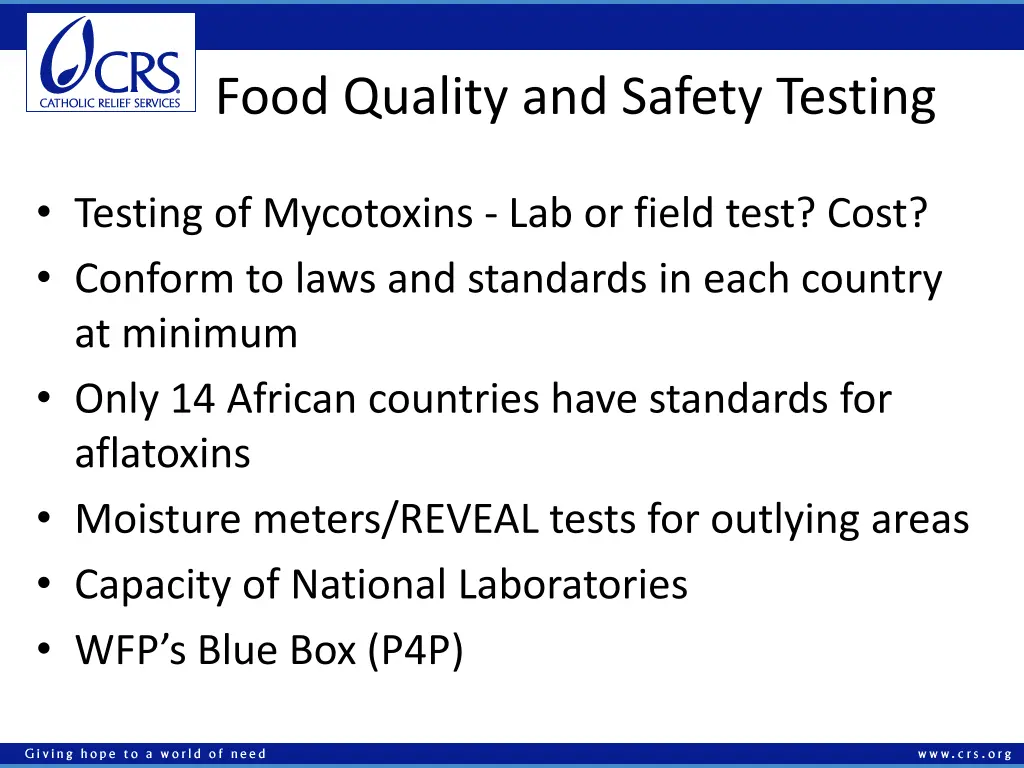 food quality and safety testing