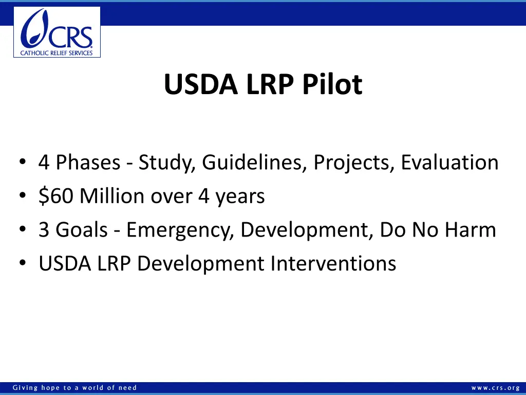 usda lrp pilot