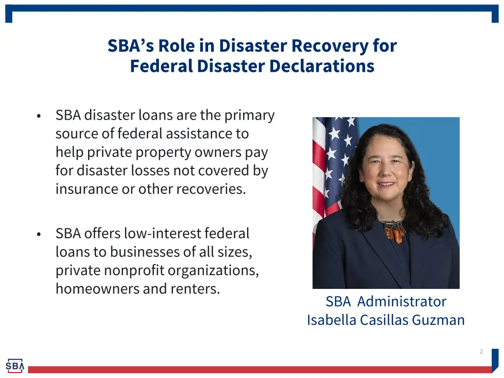 sba s role in disaster recovery for federal