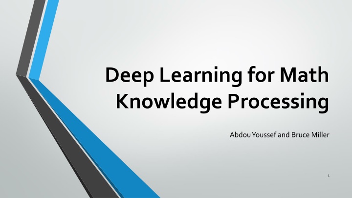 deep learning for math knowledge processing