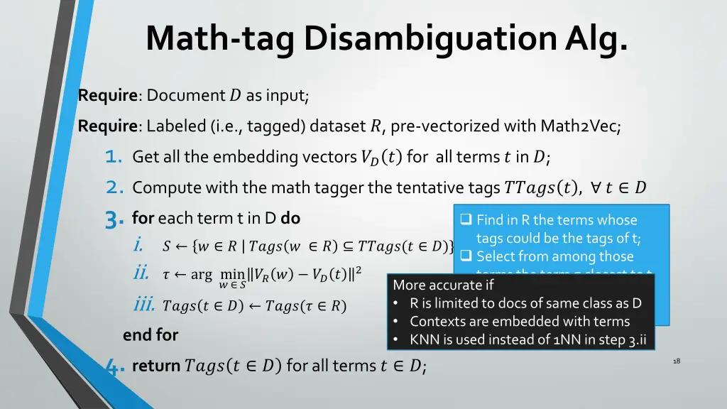 math tag disambiguation alg