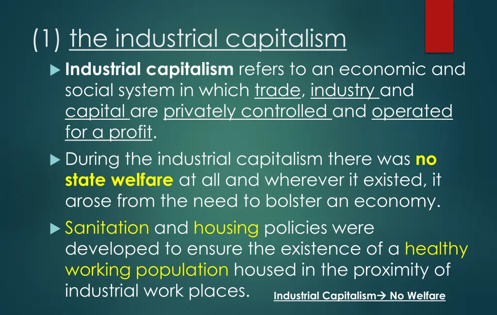 1 the industrial capitalism industrial capitalism