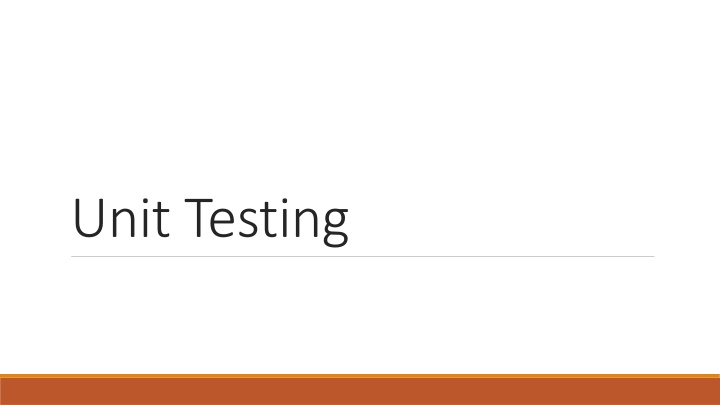 unit testing