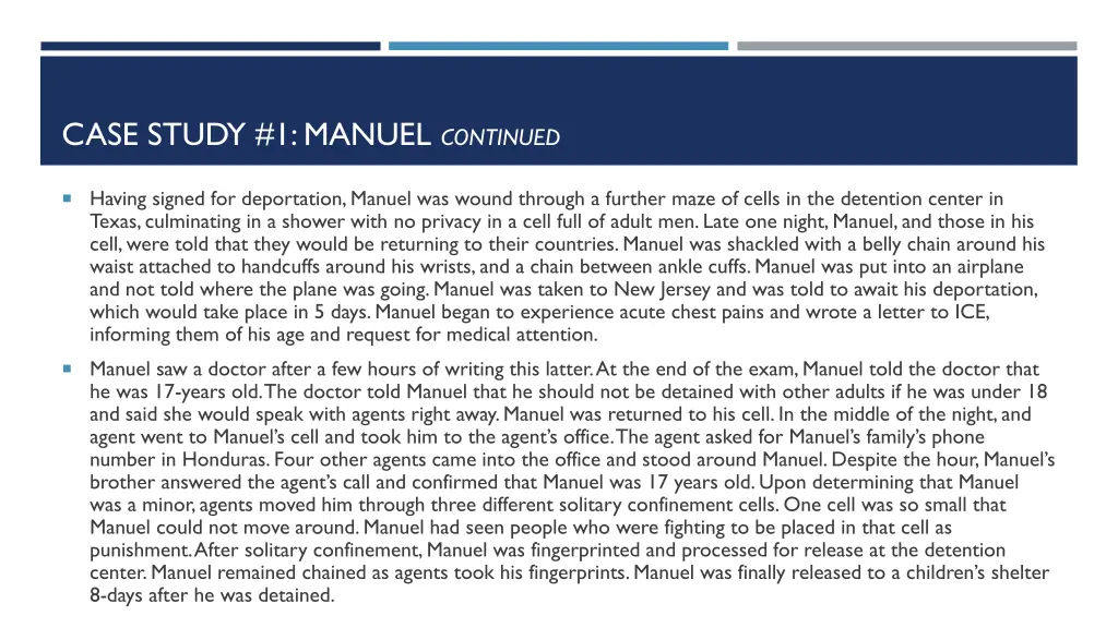 case study 1 manuel continued