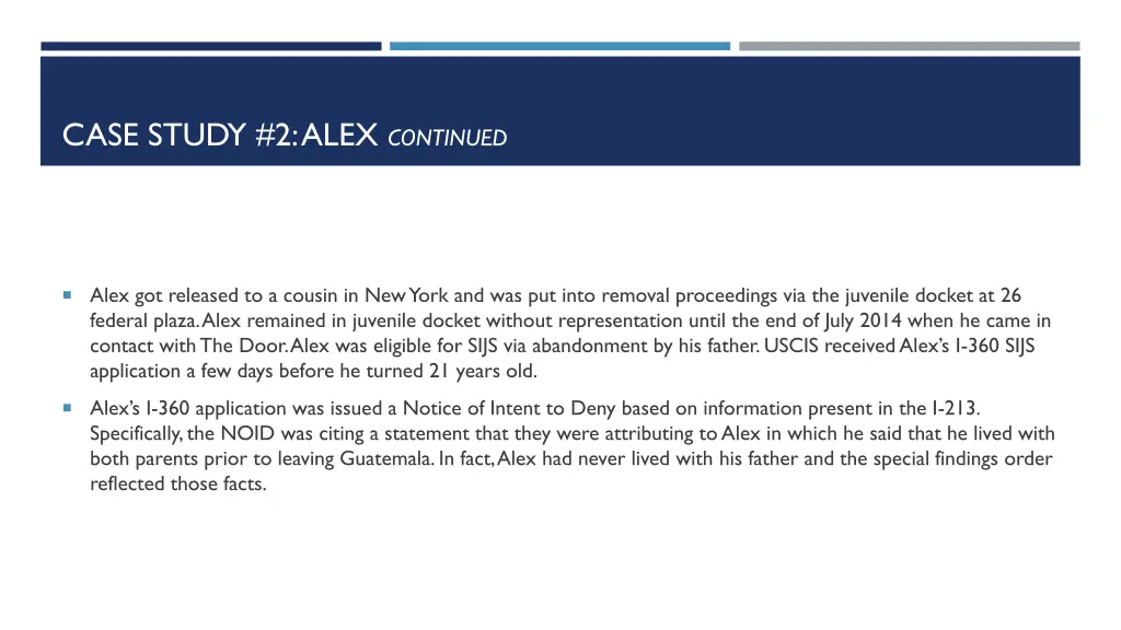 case study 2 alex continued