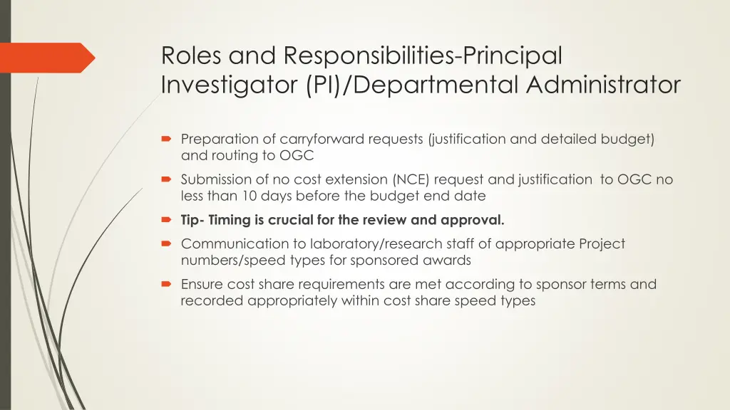 roles and responsibilities principal investigator 2