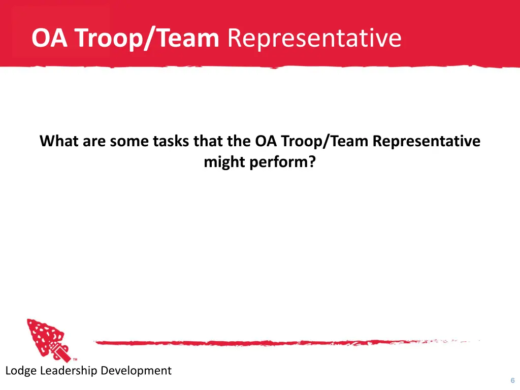 oa troop team representative