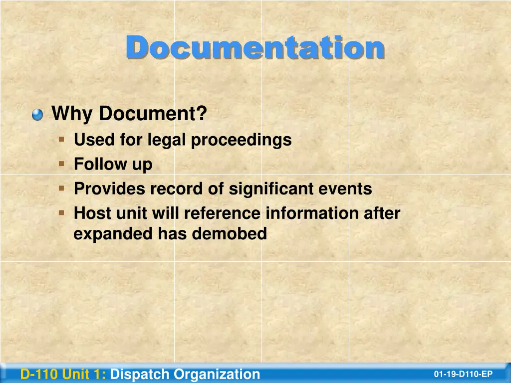 documentation