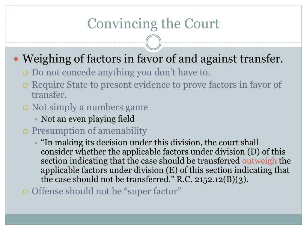 convincing the court 3