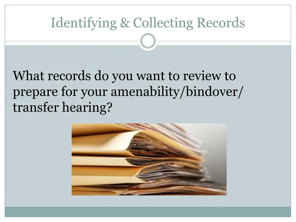 identifying collecting records