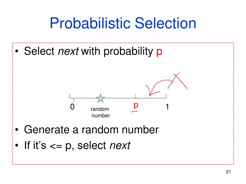 probabilistic selection