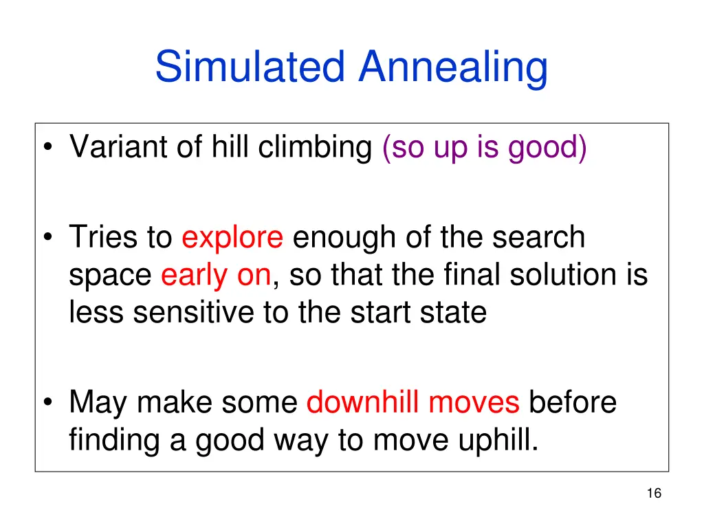 simulated annealing