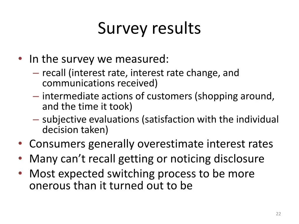 survey results