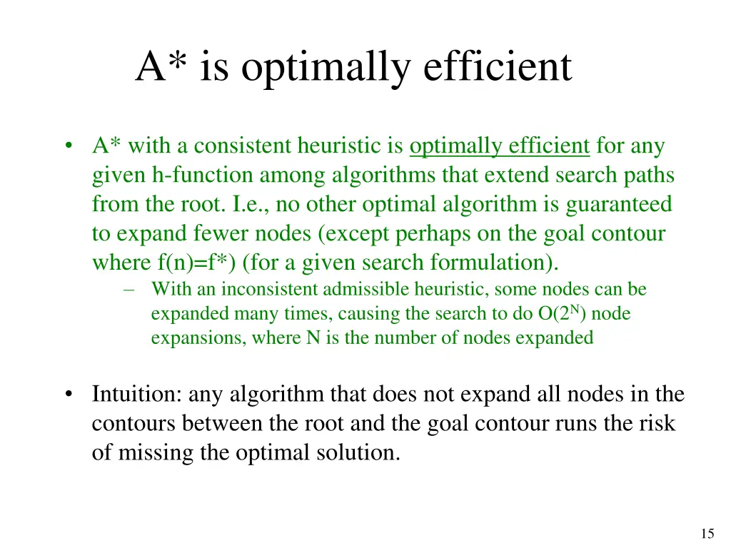 a is optimally efficient