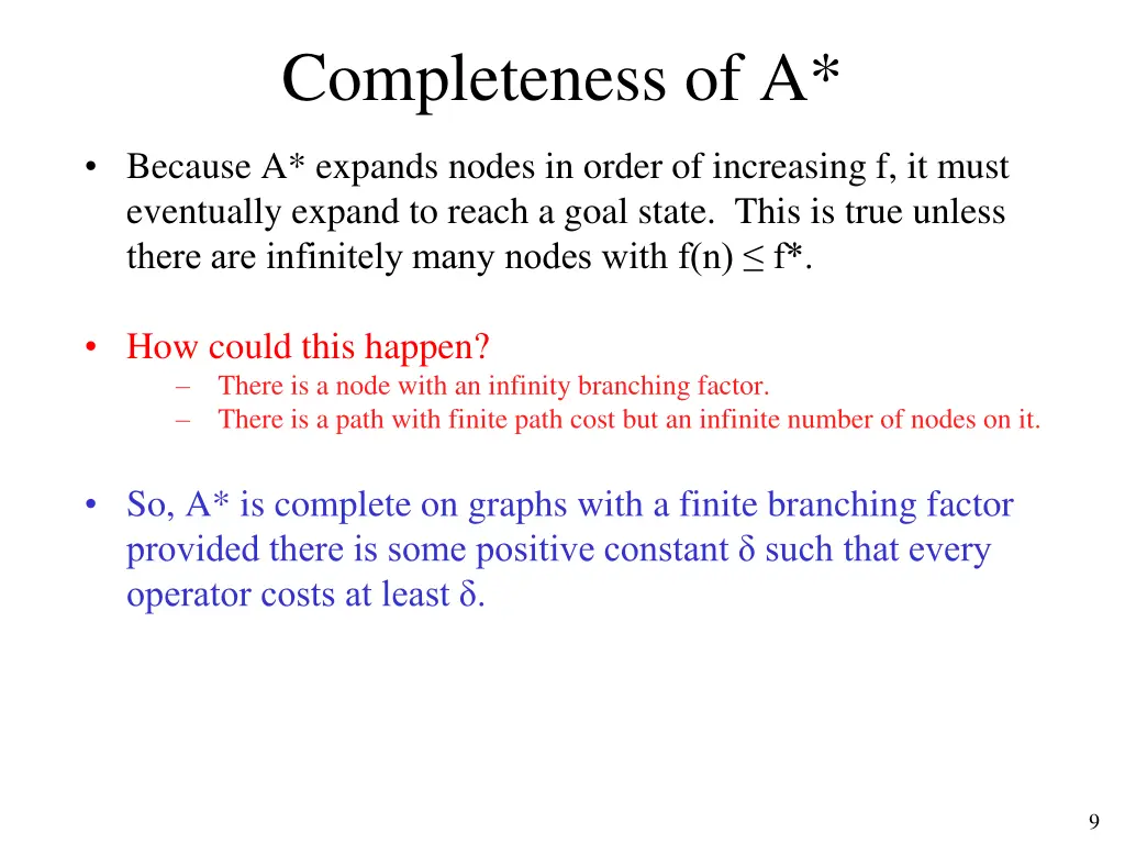 completeness of a