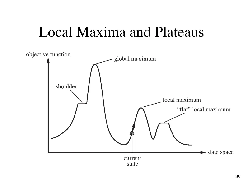 local maxima and plateaus